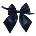 thumbnail image 3 of Elegant Solid Color Polyester Silk Bow Tie for Students Attachees and Flight Attendants Functional Accessory for Everyday Wear, 3 of 3