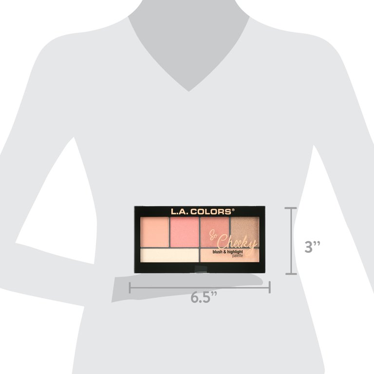 L.A. COLORS So Cheeky Blush & Highlighter, Peaches and Cream, 0.78