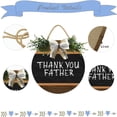 thumbnail image 2 of Eveokoki Thank You Father Wooden Front Door Sign Rustic Round Wreath Wall Hanger Porch Decor Spring and Summer Farmhouse Decoration Housewarming Gift 12 Inches, 2 of 5