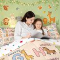 thumbnail image 3 of Manfei Forest Animals Twin Comforter Sets, Alphabet Letter Bedding Set, Peach, Polkadot Reversible, 2pcs, 1 Comforter and 1 Pillowcase, 3 of 6