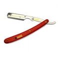thumbnail image 2 of CS101 Red Stainless Steel Professional Barber Straight Edge Razor with 200 Treet Platinum Single Edge Razor Blades, 2 of 3