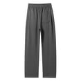 thumbnail image 4 of YueHuiYing Mens Fashion Casual Elastic Waist Drawstring Baggy Pants Loose Fit Wide Leg Straight Sweatpants, 4 of 7