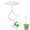 White 1pc, variant on Ceiling Hooks with 3 Screws, Heavy Duty Ceiling Hanger for Hanging Plants, Lights, Lanterns, Decorative Items, Indoor Outdoor Use, White 1pc