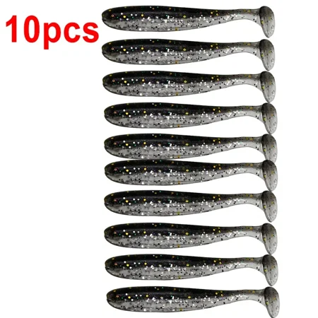 10pcs/Lot Fishing Lure 55mm 63mm 70mm T Tail Worm Soft Bait Jigging Wobblers Tackle Bass Pike Artificial Silicone Swimbait 8 70mm