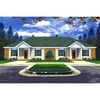 The House Designers: THD-7080 Builder-Ready Blueprints to Build a Southern Duplex House Plan with Slab Foundation (5 Printed Sets)