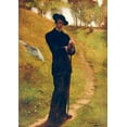thumbnail image 2 of La Farge, John 18x24 White Modern Wood Framed Museum Art Print Titled - Portrait of the Painter 1859, 2 of 4