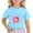 Sky Blue, variant on WOYY Toddler Girls Doughnut Print Short Sleeve T Shirt Summer Casual T-Shirt, Sizes 3-13
