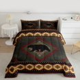 thumbnail image 2 of Feelyou Adult Hippie Aztec Bedding Comforter Set, Bohemian Triangle Abstract Twin Comforter Sets, Woodland Wildlife Bear Reversible Bedding Set, Breathable Home Decor, 2 Pieces, 2 of 8