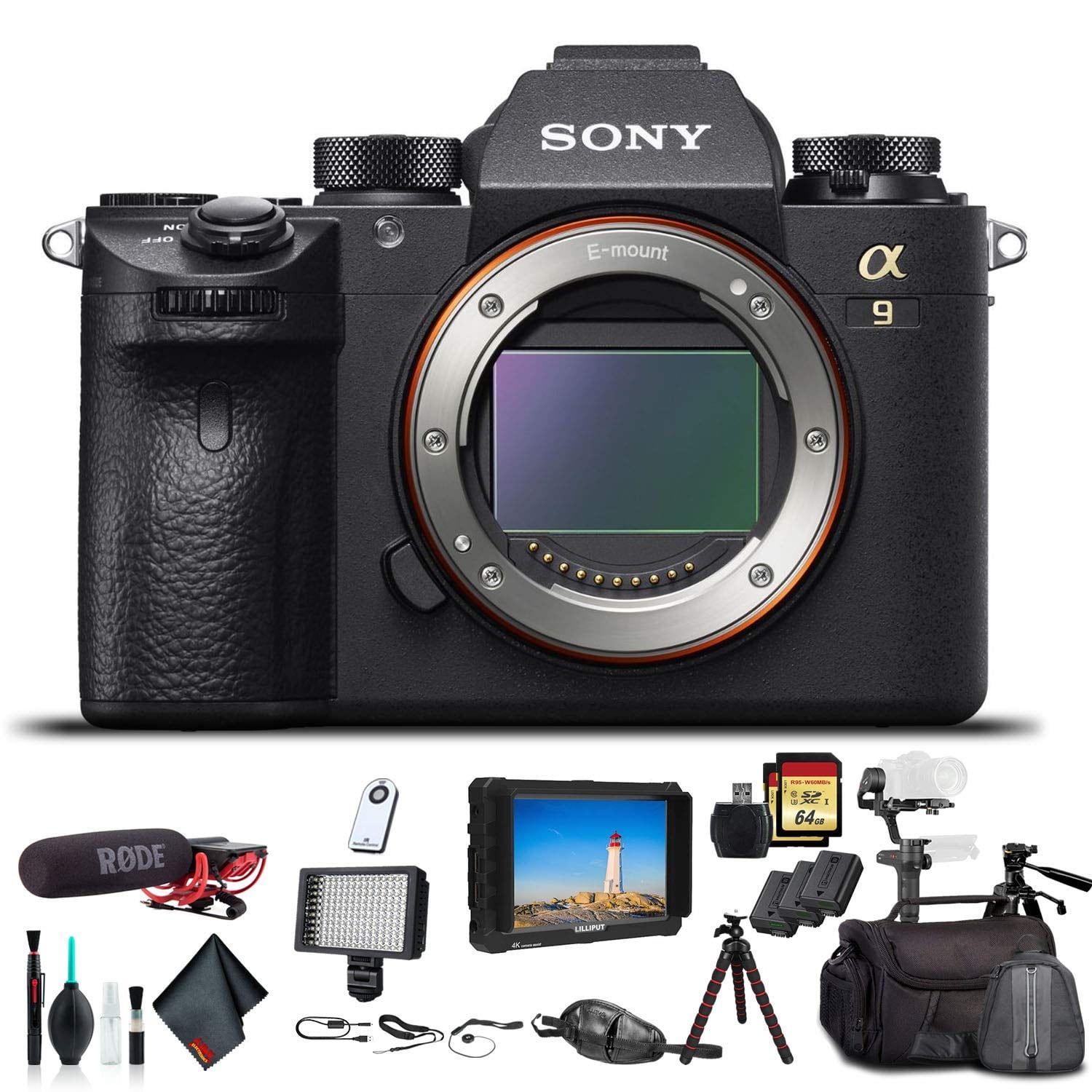 Sony Alpha a9 Mirrorless Camera ILCE9/B +Soft Bag Zhiyun-Tech WEEBILL Stabilize(International Model)