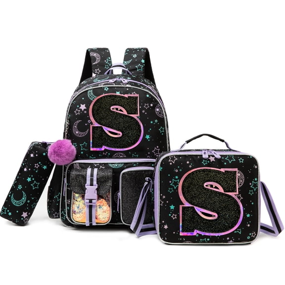 Cute Kids Backpack for School Backpacks for Girls with Lunch Box Pen Bag Lightweight Bookbag for Elementary Student Ages 6-12