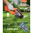thumbnail image 5 of YAHHU Cordless Hedge Trimmer, 3 in 1 Handheld Electric Grass Trimmer , Trimmer for Bush,Tree, Garden, Patio and Lawn, 5 of 8