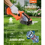 YAHHU Cordless Hedge Trimmer, 3 in 1 Handheld Electric Grass Trimmer , Trimmer for Bush,Tree, Garden, Patio and Lawn