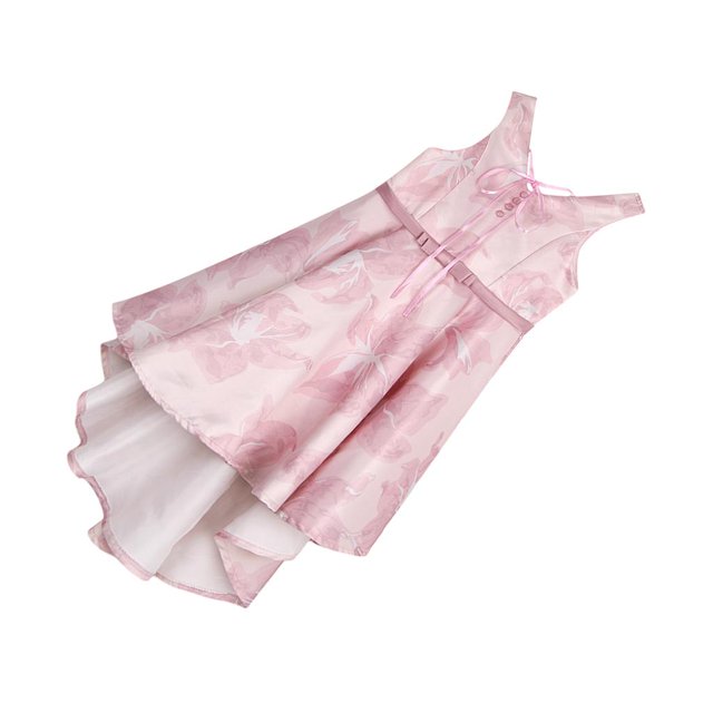 Robe de Princesse Asymétrique pour Filles Robe de Mariage Anniversaire Fête Formelle Rose