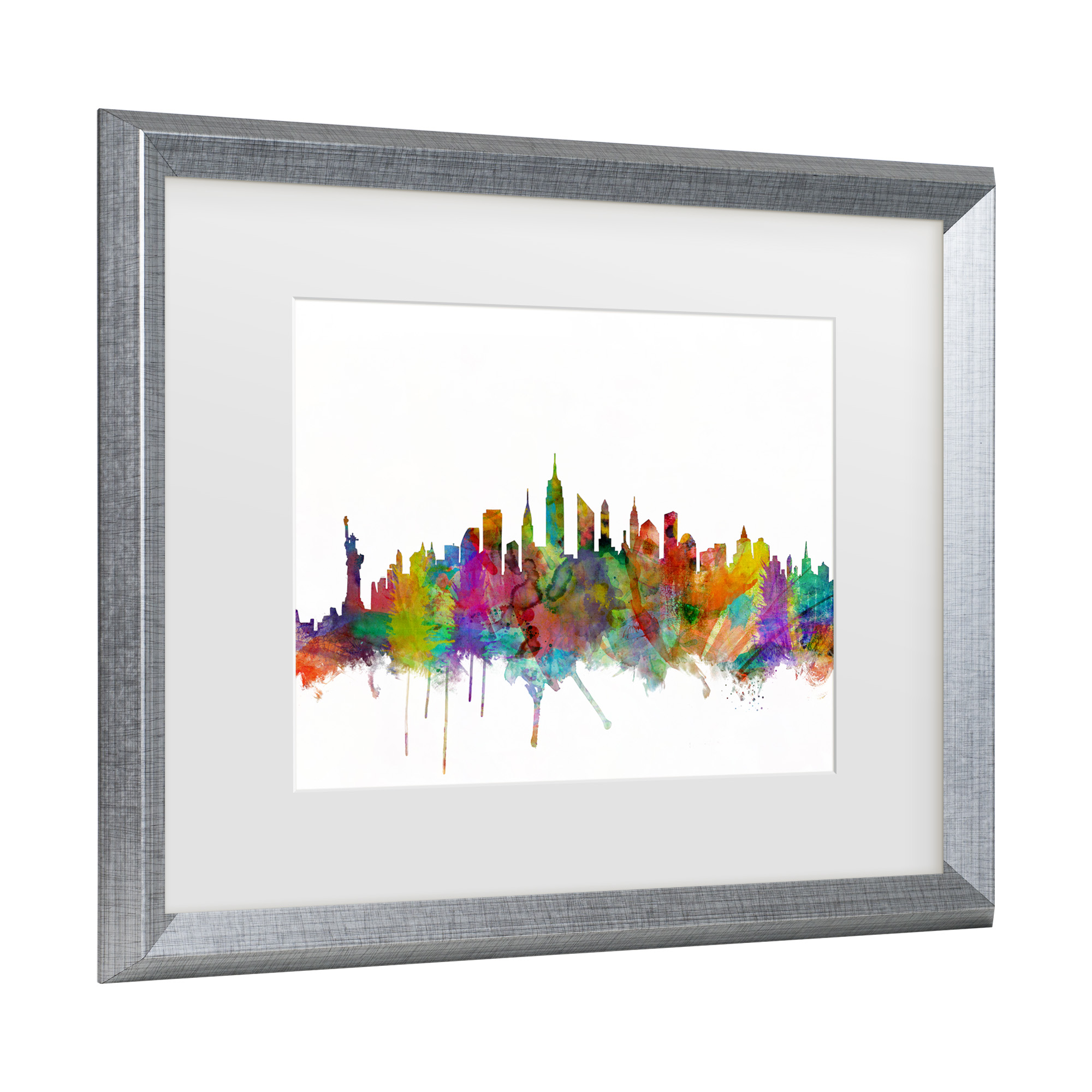 Trademark Fine Art 'New York' Matted Framed Art by Michael Tompsett