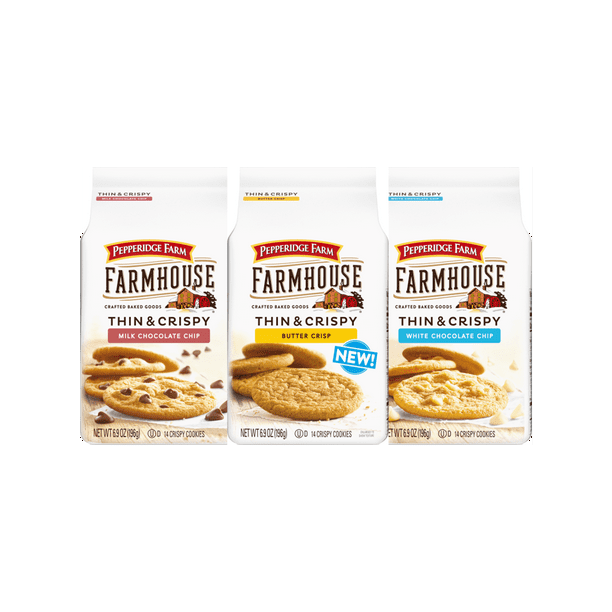 Pepperidge Farm Thin & Crispy Butter, Milk Chocolate & White Chocolate ...