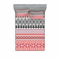 thumbnail image 2 of Vintage Bedding Set with Sheet & Covers, Style Pattern with Abstract Mayan Folk Image, Printed Bedroom Decor 2 Shams, 4 Sizes, Red Black, by Ambesonne, 2 of 3
