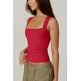 thumbnail image 2 of Gamvdout Women's Square Neck Sleeveless Tank Tops Basic Tight T Shirts, 2 of 5