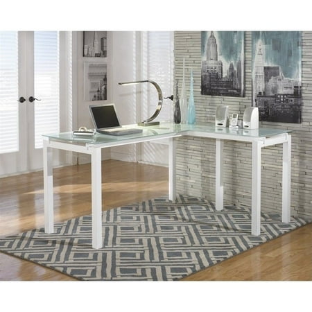 Signature Design By Ashley Furniture Baraga L Shaped Desk In White