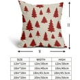 thumbnail image 5 of Red Christmas Tree Pillow Covers 16x16 Set of 2 Rustic Xmas Print Decorative Outdoor Pillowcases Vintage Winter Holiday Decoration Gift Farmhouse Throw Cushion Case Decor for Couch Sofa Bed, 5 of 6