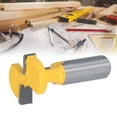 thumbnail image 1 of YLSHRF T Track Slotting Cutter Straight T Slot Router Bit Wood Groove Milling Cutter Tools 1/2in Shank,T Slot Cutter, 1 of 8