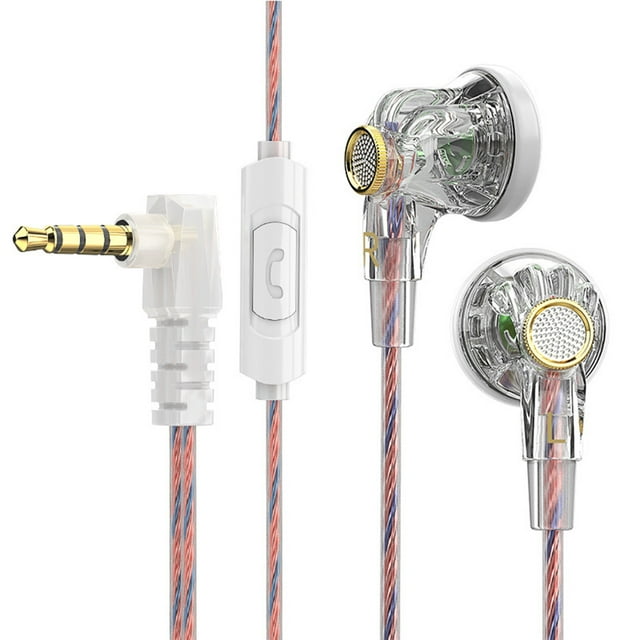 Wired Earphones Flat Earbuds with Microphone 16mm Dynamic Driver Sports In-Ear Headphones with Remote Control