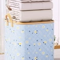 thumbnail image 3 of Clothes Storage Bags Wardrobe Organizer Portable Fabric Boxes Home Organization Moving - Foldable Design for Seasonal Clothes Blankets(Xl(150l)), 3 of 7