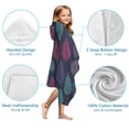 thumbnail image 7 of Multicolor Feather Pattern Hooded Bath Towel，50"x30" for Ages 3 To 12 Kids, Quick Dry Lightweight Soft Microfiber Hood Beach Towel Cover Up for Kids, 7 of 7