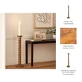 thumbnail image 6 of Wooden Spiral Floor Candle Holder for Home Decor - Tall Decorative Pillar Candlestick for Living Room Decor or Entryway Accent - Stylish Candle Stick Stand for Centerpiece Table Display - 36", Brown, 6 of 11