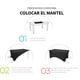 thumbnail image 3 of 2 Mantel Elástico para Mesa Rectangular, Mantel Ajustable, Funda de Mesa Elástica Lavables y Resistentes a Las Arrugas, Mantel Rectangular Negro de Elastano (4 Pies), 3 of 9