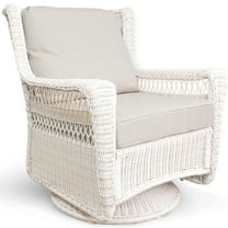 Patio Swivel Glider Rocker Chair Outdoor Wicker Rocking Chair All-Weather Hand-woven Ratten Furniture with Cushion
