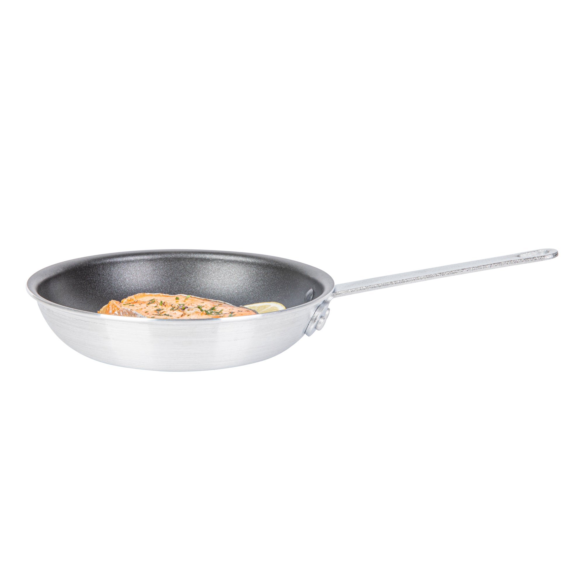 Restaurantware-Met Lux 8 Inch Fry Pans, Set Of 6 No-Stick Frying Pans - Induction-Ready, Triple-Riveted, Black Aluminum Cooking Skillets, Durable, For Searing, Sautéing, And Browning Food