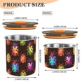 thumbnail image 3 of Rainbow Lady Bug Airtight Coffee Bean Canister 17oz Food Storage Containers with Lids For Gournd, Tea, Sugar, Flour, Rice, Cereal, Candy Cookie Jar, 3 of 8