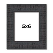 5x6 IN Frame Brown Rustic Solid Wood Picture Frame 1.5 Inches Wide | Interior Frame Depth 0.5