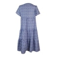 thumbnail image 4 of Qarigey Vestido de manga corta con cuello en V y volantes estampados para mujer Vestidos Azul XXL, 4 of 6