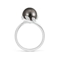 thumbnail image 2 of ANGARA Tahitian Cultured Pearl Olive Leaf Bypass Ring in 14K White Gold for Women | June Birthstone, Birthday, Anniversary, Jewelry Gift for Women | Pearl Ring, 2 of 8
