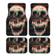 thumbnail image 1 of Disketp Glitch Screaming Skull for Crystal Velvet Car Mats Four-Piece Set,All-Season Automotive Protection, Vehicles, Cars, Trucks, and SUVs,Anti-Slip Design, 1 of 7