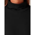 thumbnail image 5 of INSPIRE CHIC Casual Turtleneck Top for Women's Split Long Sleeves Basic Tee Top, 5 of 5