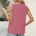 thumbnail image 5 of Linen Tank Tops for Women Solid Button down Tank Top Sleeveless Loose Tank Top Size 3XL, 5 of 6