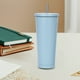 thumbnail image 3 of Vaso térmico de acero inoxidable con pajita y asa | Vaso térmico al vacío de gran capacidad de 750 ml para bebidas frías y calientes | Taza de café portátil para viajes, 3 of 3