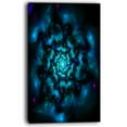 thumbnail image 2 of Fleur Fractale Parfaite en Noir et Bleu - Impression d'Art Floral sur Toile, 2 of 3