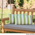 thumbnail image 4 of Noble House Coronado Striped Rectangular Throw Pillow in Green (Set of 2), 4 of 15