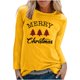 thumbnail image 4 of Pntutb Ladies Christmas Tree Letter Print Camiseta de manga larga con cuello redondo Pntutb Pntutb-3819, 4 of 6