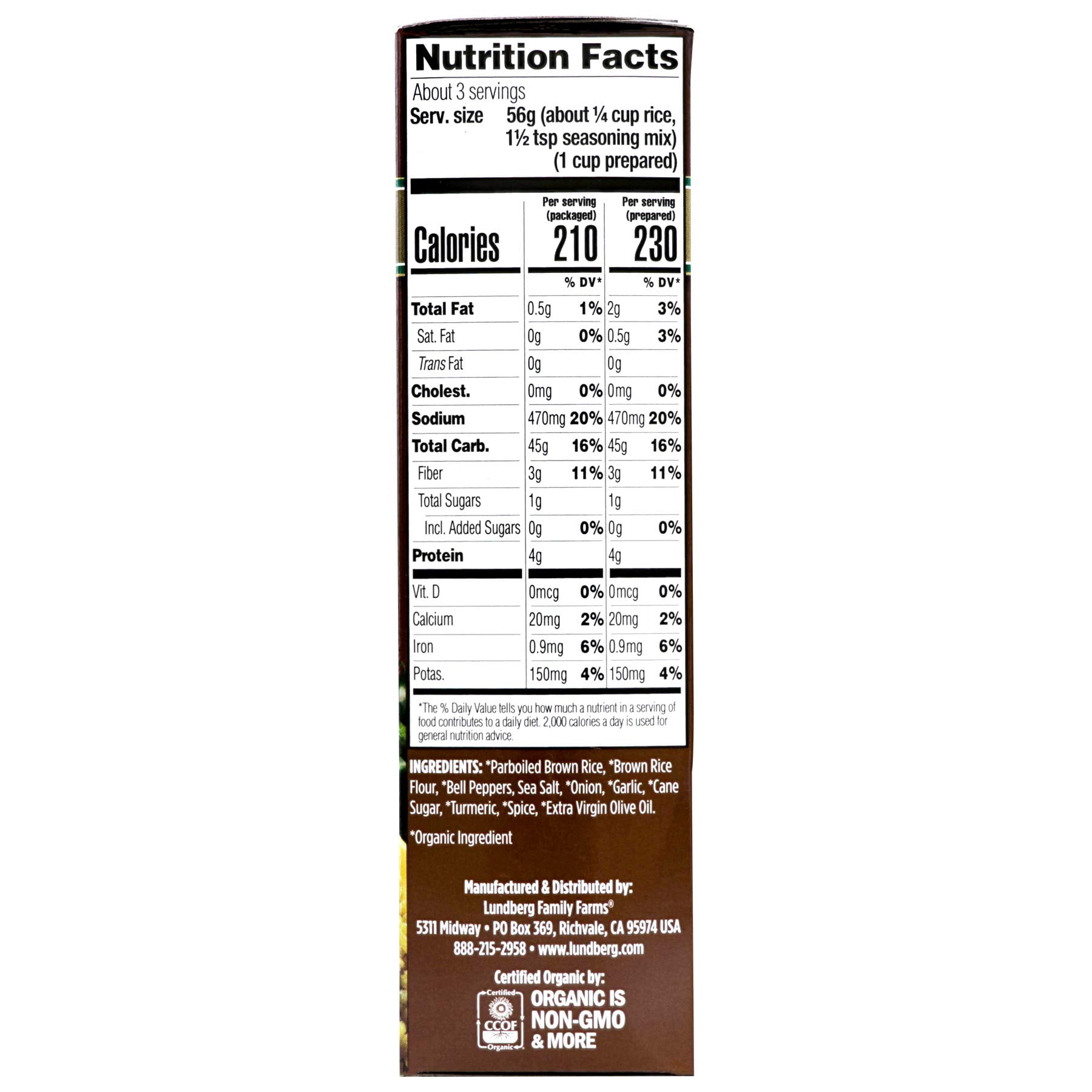 Lundberg Family Farms, Mix Rice Whole Grain Yellow Organic, 6 Ounce