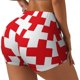 thumbnail image 1 of Fotbe Red Cross 1 Shorts Sin Costuras – Shorts Deportivos de Cintura Alta para Mujer, Elásticos para Gimnasio, Yoga, Running o Ciclismo-Medium, 1 of 8