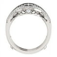 thumbnail image 2 of FB Jewels 14k White Gold Polished 1/2 Diamond Ring Guard Size 7, 2 of 3