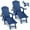 Navy Blue, variant on Wingyz Outdoor Adirondack Chair with Footrest, Folding Adjustable Patio Chairs for Outside Lawn Lawn Balcony