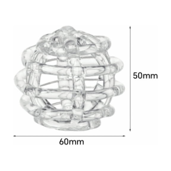 lear Glass Flower Frog for Vases, Flower Frog Hand Blown, Spiral Wrap Single Stem Glass Vase, for Home Decors and Flower Arrangement, Modern Aesthetic Flower Arrangement Holder (Clear)M