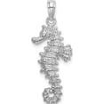 thumbnail image 4 of 14K White Gold 3-D Seahorse Charm (30 X 11.1) Made In United States k2983w, 4 of 5