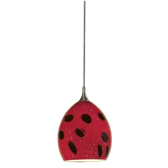Cal Lighting 5" 35W Durable Metal Pendant with Low Voltage in Red/Black