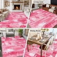thumbnail image 5 of Large Area Rugs for Living Room Bedroom, Pink Abstract 5'x8' Rug Washable Carpet Runner Indoor Outdoor, Vintage Geometric Gradient Oil Painting Modern Non Slip Floor Mats Rug for Kitchen, Bathroom, 5 of 8